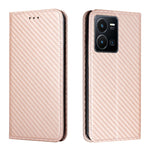 Custodia per telefono in pelle con vibrazione magnetica in fibra di carbonio, For Samsung Galaxy S23 Ultra 5G, For vivo Y16, For vivo Y22s, For Xiaomi Redmi A1