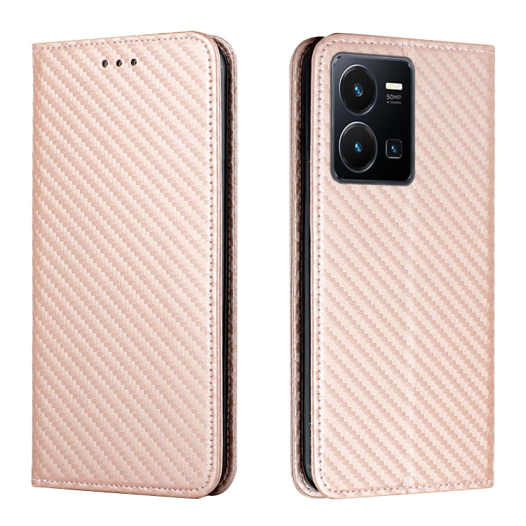 Custodia per telefono in pelle con vibrazione magnetica in fibra di carbonio, For Samsung Galaxy S23 Ultra 5G, For vivo Y16, For vivo Y22s, For Xiaomi Redmi A1