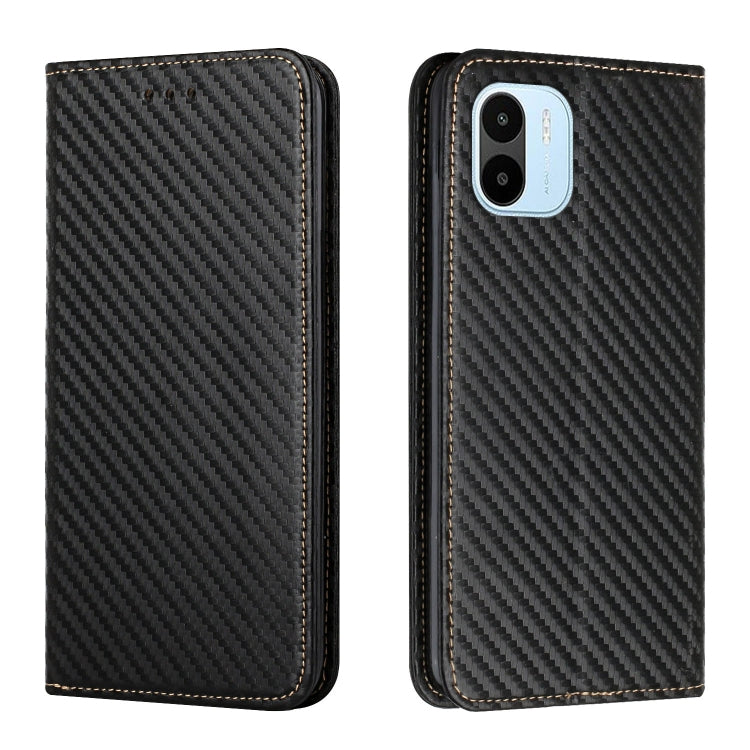 Custodia per telefono in pelle con vibrazione magnetica in fibra di carbonio, For Samsung Galaxy S23 Ultra 5G, For vivo Y16, For vivo Y22s, For Xiaomi Redmi A1