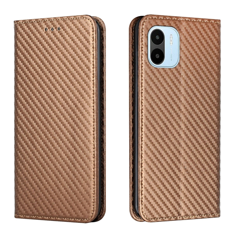 Custodia per telefono in pelle con vibrazione magnetica in fibra di carbonio, For Samsung Galaxy S23 Ultra 5G, For vivo Y16, For vivo Y22s, For Xiaomi Redmi A1