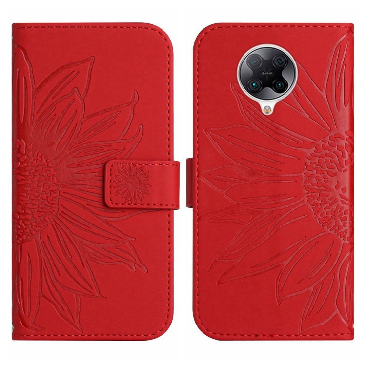 Skin Feel Custodia per cellulare in pelle con motivo a fiori di sole con cordino, For Xiaomi Redmi K30 Pro / Poco F2 Pro, For Xiaomi Redmi K40 / K40 Pro / Poco F3 / F3 Pro / 11i / 11X / 11X Pro, For Xiaomi Redmi K40 / K40 Pro /