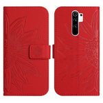 Skin Feel Custodia per cellulare in pelle con motivo a fiori di sole con cordino, For Xiaomi Redmi Note 8 Pro, For Xiaomi Redmi Note 8T