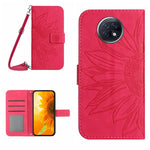 Skin Feel Custodia per cellulare in pelle con motivo a fiori di sole con cordino, For Xiaomi Redmi 9T / 9 Power / Poco M3, For Xiaomi Redmi Note 9T