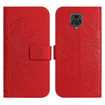 Skin Feel Custodia per cellulare in pelle con motivo a fiori di sole con cordino, For Xiaomi Redmi Note 9 Pro 4G / Note 9 Pro Max / Note 9S / Poco M2 Pro, For Xiaomi Redmi Note 10 4G / Note 10S