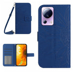 Skin Feel Custodia per cellulare in pelle con motivo a fiori di sole con cordino, For Xiaomi 12 Lite, For Xiaomi Civi 2 / 12 Lite NE