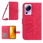 Skin Feel Custodia per cellulare in pelle con motivo a fiori di sole con cordino, For Xiaomi 12 Lite, For Xiaomi Civi 2 / 12 Lite NE