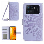 Skin Feel Custodia per cellulare in pelle con motivo a fiori di sole con cordino, For Xiaomi Mi 11 Ultra, For Xiaomi Mi Note 10 / Note 10 Pro / CC9 Pro