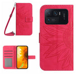 Skin Feel Custodia per cellulare in pelle con motivo a fiori di sole con cordino, For Xiaomi Mi 11 Ultra, For Xiaomi Mi Note 10 / Note 10 Pro / CC9 Pro