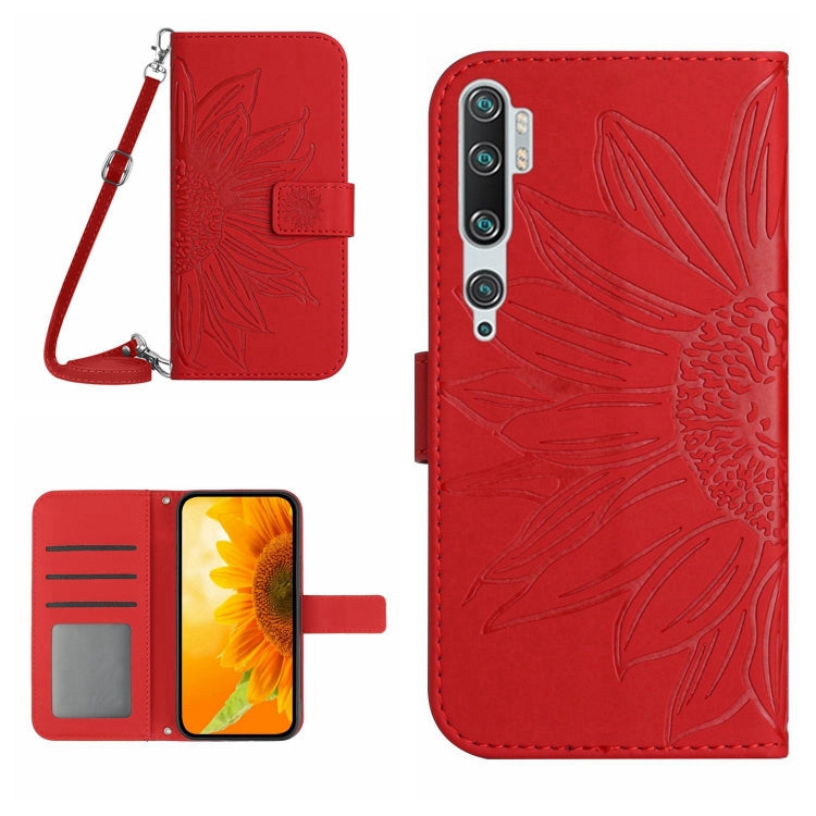 Skin Feel Custodia per cellulare in pelle con motivo a fiori di sole con cordino, For Xiaomi Mi 11 Ultra, For Xiaomi Mi Note 10 / Note 10 Pro / CC9 Pro