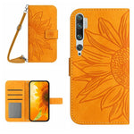 Skin Feel Custodia per cellulare in pelle con motivo a fiori di sole con cordino, For Xiaomi Mi 11 Ultra, For Xiaomi Mi Note 10 / Note 10 Pro / CC9 Pro