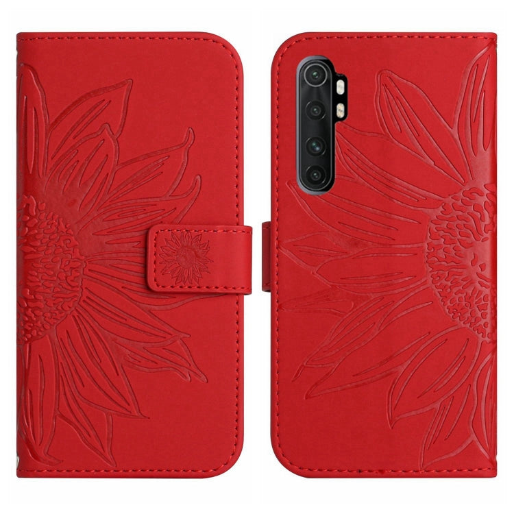 Skin Feel Custodia per cellulare in pelle con motivo a fiori di sole con cordino, For Xiaomi Redmi Mi Note 10 Lite, For Xiaomi Mi Mix 4