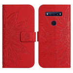 Skin Feel Custodia per cellulare in pelle con motivo a fiori di sole con cordino, For TCL 10 SE, For TCL 20 Pro 5G