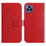 Skin Feel Custodia per cellulare in pelle con motivo a fiori di sole con cordino, For T-Mobile Revvl 6 5G, For T-Mobile Revvl 6 Pro 5G