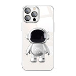 Custodia per telefono con supporto per astronauta per PC galvanico con pellicola per lenti, For iPhone 14, For iPhone 14 Plus, For iPhone 14 Pro, For iPhone 14 Pro Max
