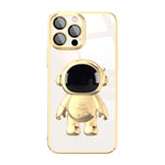 Custodia per telefono con supporto per astronauta per PC galvanico con pellicola per lenti, For iPhone 14, For iPhone 14 Plus, For iPhone 14 Pro, For iPhone 14 Pro Max