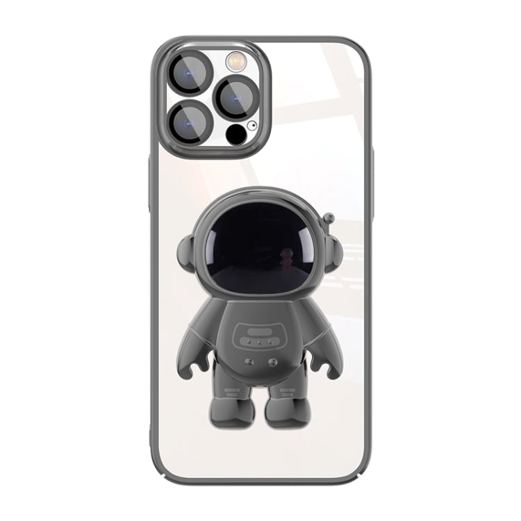 Custodia per telefono con supporto per astronauta per PC galvanico con pellicola per lenti, For iPhone 13, For iPhone 13 Pro, For iPhone 13 Pro Max, For iPhone 12, For iPhone 12 Pro