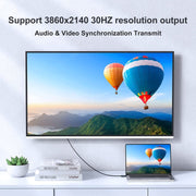 Cavo adattatore da HDMI a USB+DisplayPort con alimentatore, lunghezza: 1,8 m, 180cm