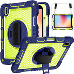 Custodia antiurto in silicone antiurto a contrasto di colore con rotazione a 360 gradi + custodia per tablet PC, For iPad 10th Gen 10.9 2022