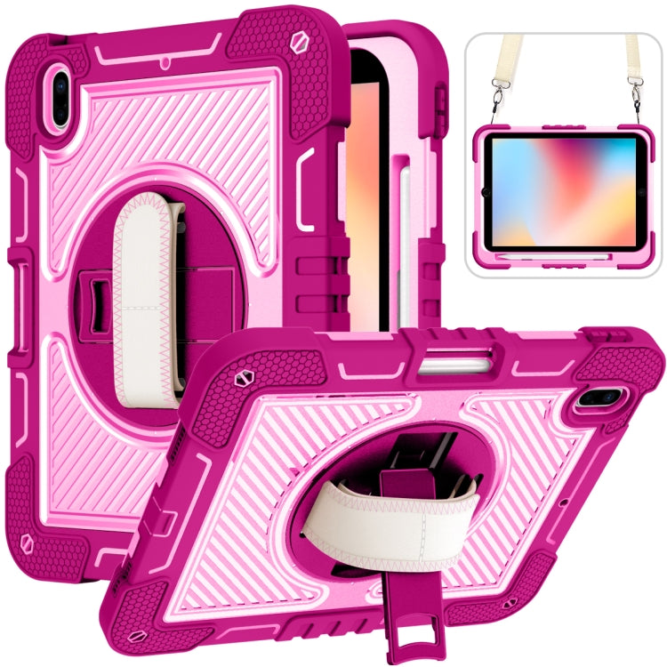 Custodia antiurto in silicone antiurto a contrasto di colore con rotazione a 360 gradi + custodia per tablet PC, For iPad 10th Gen 10.9 2022
