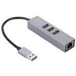 SL-030 Scheda di rete Gigabit Hub di conversione da USB a RJ45+3 USB 3.0 HUB, USB to RJ45 & 3 x USB