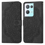 Custodia per cellulare in pelle flip goffrata con mandala, For OPPO Reno8 Pro, For Samsung Galaxy S23 5G, For Samsung Galaxy S23+ 5G, For Samsung Galaxy S23 Ultra 5G