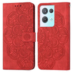Custodia per cellulare in pelle flip goffrata con mandala, For OPPO Reno8 Pro, For Samsung Galaxy S23 5G, For Samsung Galaxy S23+ 5G, For Samsung Galaxy S23 Ultra 5G