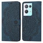 Custodia per cellulare in pelle flip goffrata con mandala, For OPPO Reno8 Pro, For Samsung Galaxy S23 5G, For Samsung Galaxy S23+ 5G, For Samsung Galaxy S23 Ultra 5G