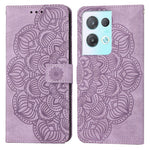 Custodia per cellulare in pelle flip goffrata con mandala, For OPPO Reno8 Pro, For Samsung Galaxy S23 5G, For Samsung Galaxy S23+ 5G, For Samsung Galaxy S23 Ultra 5G