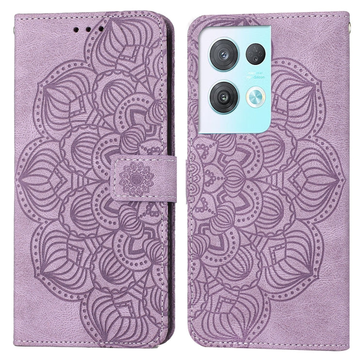 Custodia per cellulare in pelle flip goffrata con mandala, For OPPO Reno8 Pro, For Samsung Galaxy S23 5G, For Samsung Galaxy S23+ 5G, For Samsung Galaxy S23 Ultra 5G