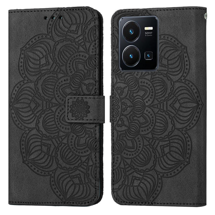 Custodia per cellulare in pelle flip goffrata con mandala, For vivo Y16, For vivo Y22s, For Xiaomi Redmi A1, For Xiaomi 12T / 12T Pro / Redmi K50 Ultra