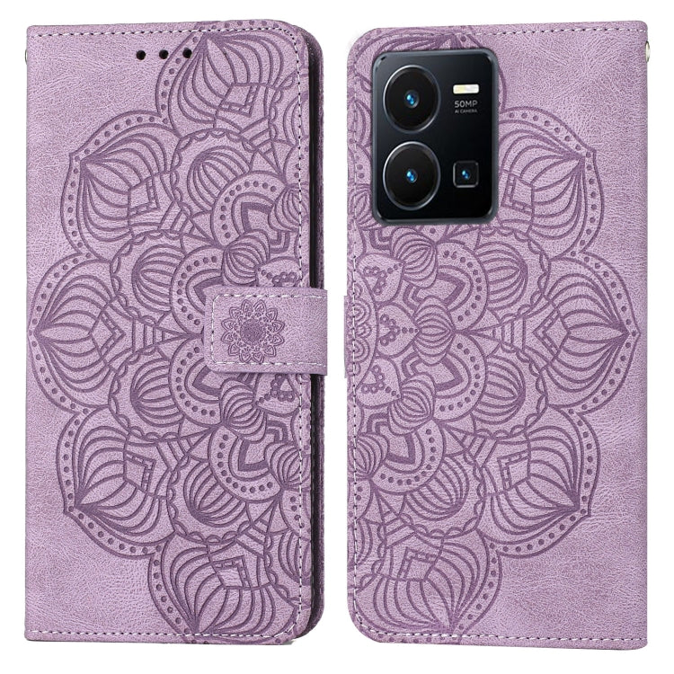 Custodia per cellulare in pelle flip goffrata con mandala, For vivo Y16, For vivo Y22s, For Xiaomi Redmi A1, For Xiaomi 12T / 12T Pro / Redmi K50 Ultra