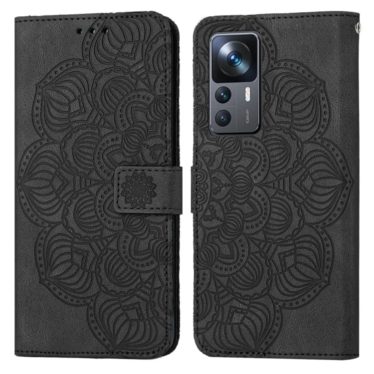 Custodia per cellulare in pelle flip goffrata con mandala, For vivo Y16, For vivo Y22s, For Xiaomi Redmi A1, For Xiaomi 12T / 12T Pro / Redmi K50 Ultra