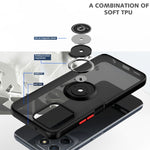 Custodia per telefono Q Shadow 1 serie TPU + PC con anello, For Honor X8 5G, For vivo Y35
