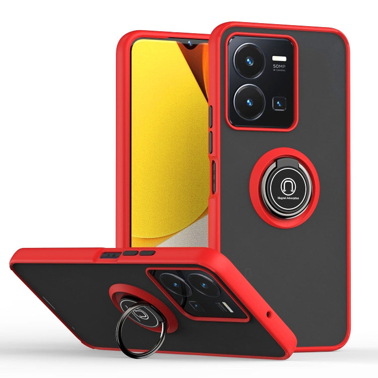 Custodia per telefono Q Shadow 1 serie TPU + PC con anello, For Honor X8 5G, For vivo Y35
