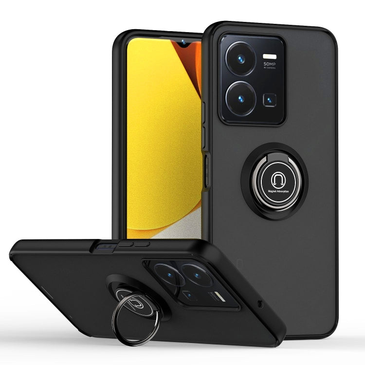 Custodia per telefono Q Shadow 1 serie TPU + PC con anello, For Honor X8 5G, For vivo Y35