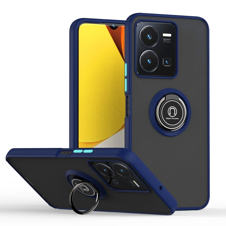 Custodia per telefono Q Shadow 1 serie TPU + PC con anello, For Honor X8 5G, For vivo Y35
