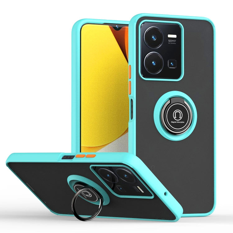 Custodia per telefono Q Shadow 1 serie TPU + PC con anello, For Honor X8 5G, For vivo Y35