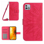 Skin Feel Custodia per cellulare in pelle con motivo a fiori di sole con cordino, For Infinix Hot 10, For Infinix Hot 10i / Smart 5 Pro