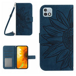 Skin Feel Custodia per cellulare in pelle con motivo a fiori di sole con cordino, For Infinix Hot 10, For Infinix Hot 10i / Smart 5 Pro