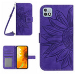 Skin Feel Custodia per cellulare in pelle con motivo a fiori di sole con cordino, For Infinix Hot 10, For Infinix Hot 10i / Smart 5 Pro