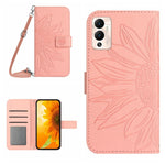Skin Feel Custodia per cellulare in pelle con motivo a fiori di sole con cordino, For Infinix Hot 12, For Infinix Hot 12 Play
