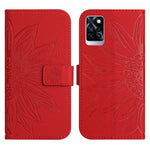 Skin Feel Custodia per cellulare in pelle con motivo a fiori di sole con cordino, For Infinix Note 10 Pro, For Infinix Note 11