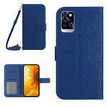 Skin Feel Custodia per cellulare in pelle con motivo a fiori di sole con cordino, For Infinix Note 10 Pro, For Infinix Note 11