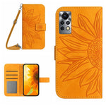 Skin Feel Custodia per cellulare in pelle con motivo a fiori di sole con cordino, For Infinix Note 11 Pro / Note 11s, For Infinix Note 12 G96