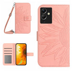 Skin Feel Custodia per cellulare in pelle con motivo a fiori di sole con cordino, For Infinix Note 11 Pro / Note 11s, For Infinix Note 12 G96