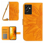 Skin Feel Custodia per cellulare in pelle con motivo a fiori di sole con cordino, For Infinix Note 11 Pro / Note 11s, For Infinix Note 12 G96