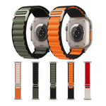 Cinturino in nylon bicolore traspirante per Apple Watch, Ultra 49mm / Series 8&7 45mm / SE 2&6&SE&5&4 44mm / 3&2&1 42mm, Series 8&7 41mm / SE 2&6&SE&5&4 40mm / 3&2&1 38mm