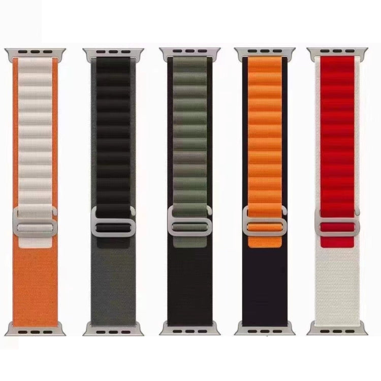 Cinturino in nylon bicolore traspirante per Apple Watch, Ultra 49mm / Series 8&7 45mm / SE 2&6&SE&5&4 44mm / 3&2&1 42mm, Series 8&7 41mm / SE 2&6&SE&5&4 40mm / 3&2&1 38mm