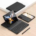 Custodia in pelle per tastiera Bluetooth pieghevole magnetica, For Samsung Galaxy Z Fold4 5G