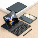 Custodia in pelle per tastiera Bluetooth pieghevole magnetica, For Samsung Galaxy Z Fold4 5G